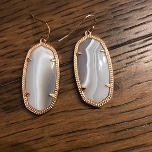 Kendra Scott Elle rose gold drop earrings